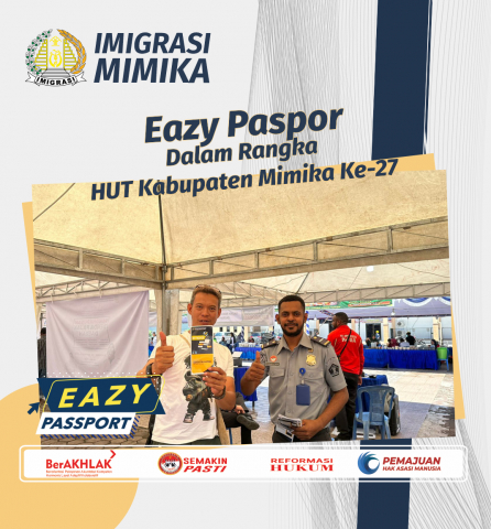 Eazy Paspor dalam rangka HUT Kabupaten Mimika Ke-27